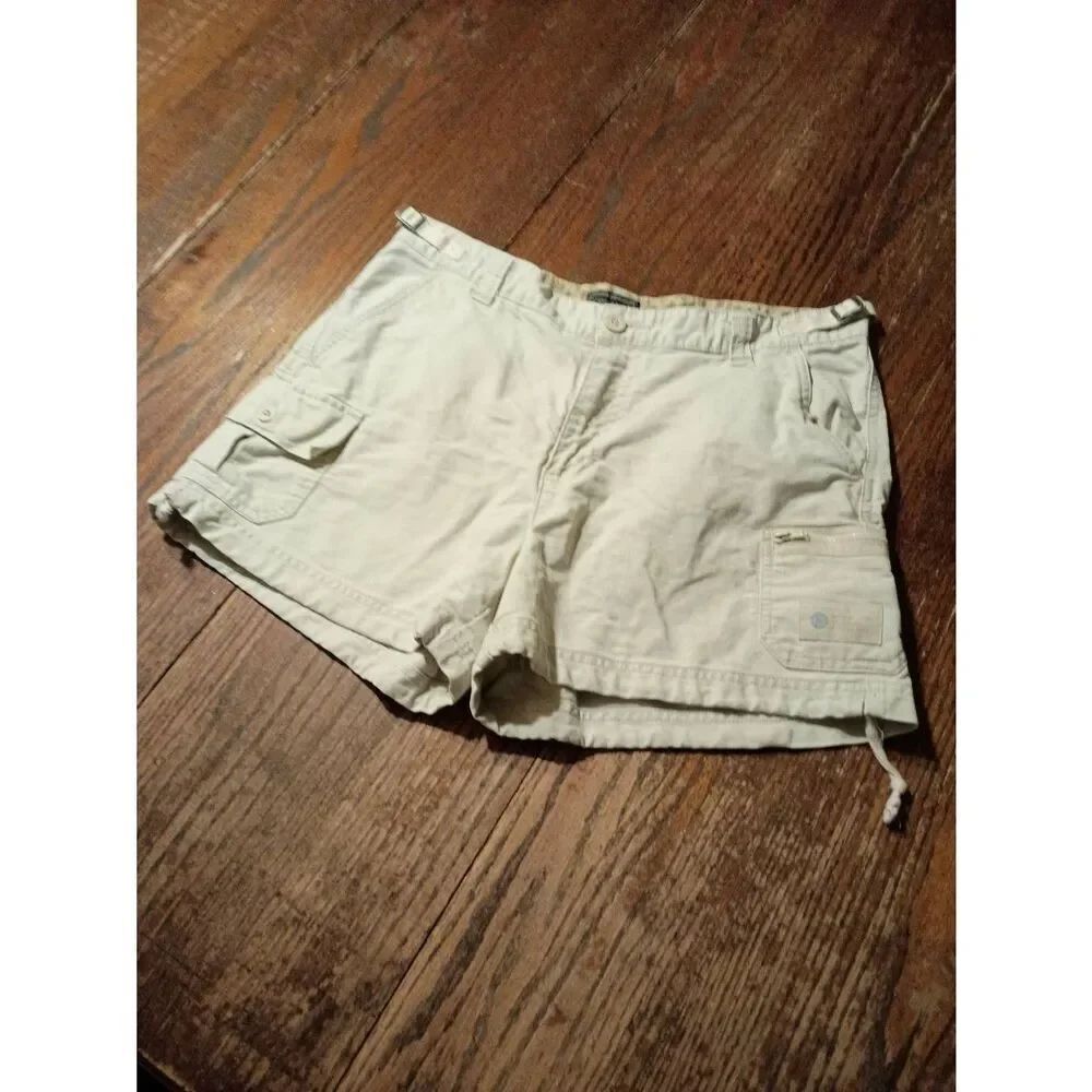 Size 10 American Eagle Cotton Cream Tan Shorts with Pockets Belt Loops
